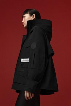 Chamarras Canada Goose Mujer México - Mordaga Chubasquero Negros CF4853126